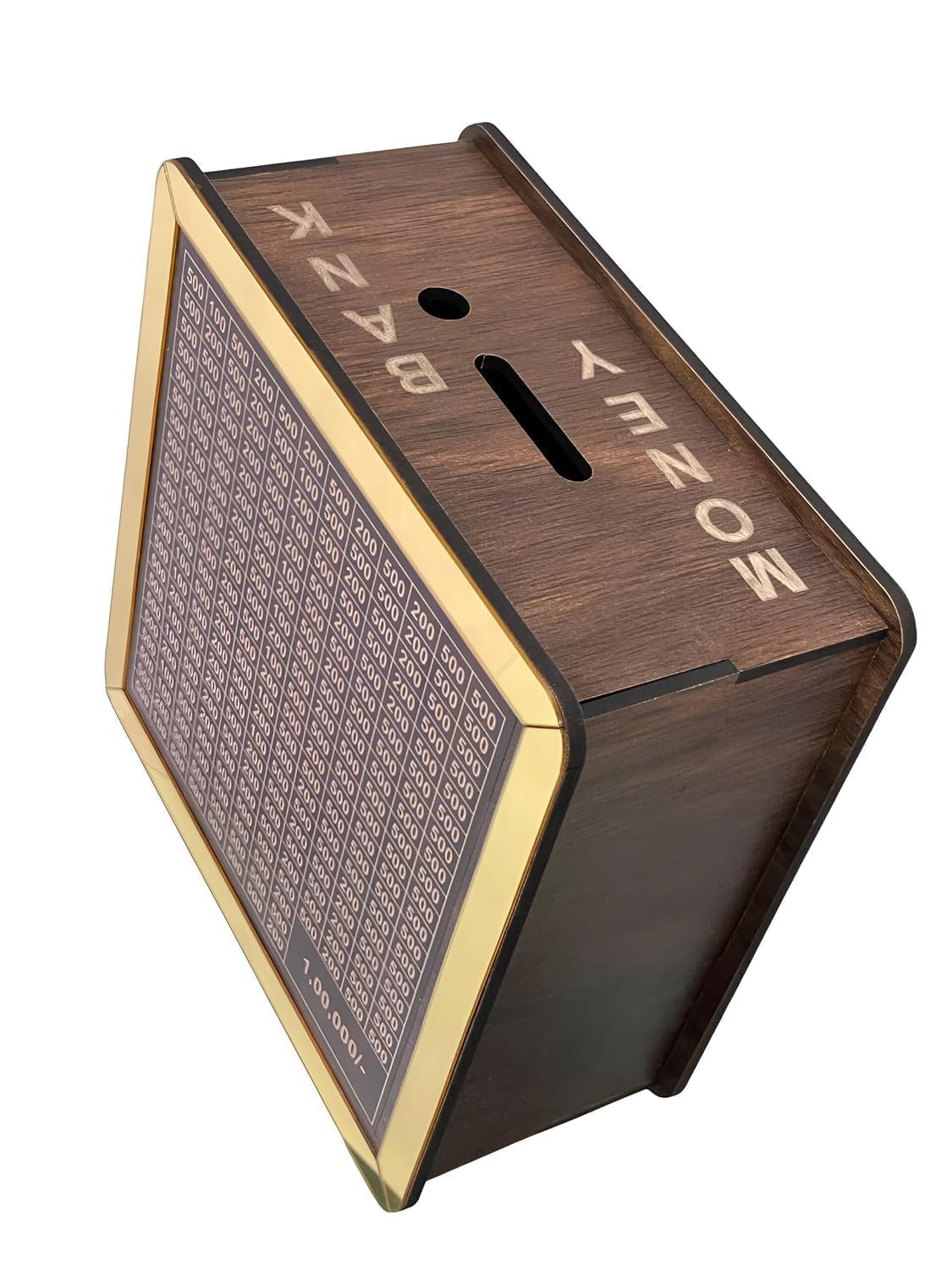 Money Saving Box for Kids and Adults | Wooden Money Bank with Lock| 1 Lakh Saving Box with Numbers |