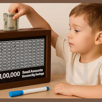 Money Saving Box for Kids and Adults | Wooden Money Bank with Lock| 1 Lakh Saving Box with Numbers |